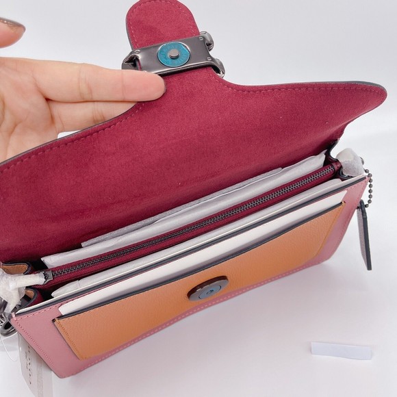 COACH TABBY Shoulder Bag 26 Vintage Pink Colorblock 76105 crossbody NWT $395 - Picture 5 of 10